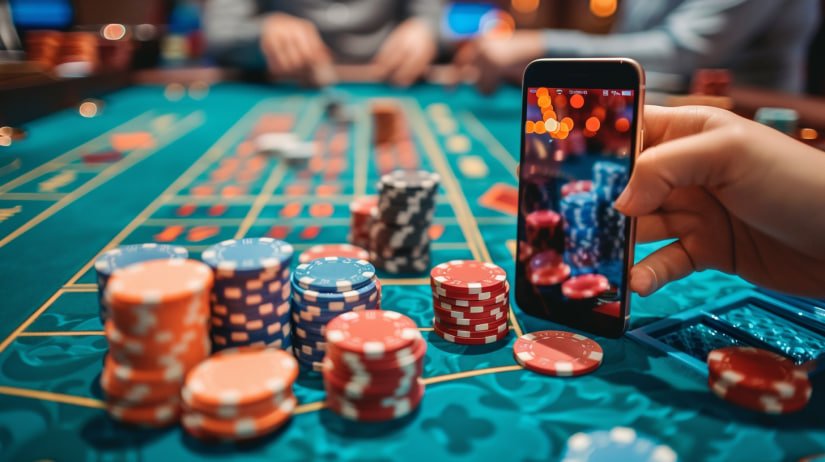 lxgroup web Texas Poker mobile interface showing live dealer table with HD video feed